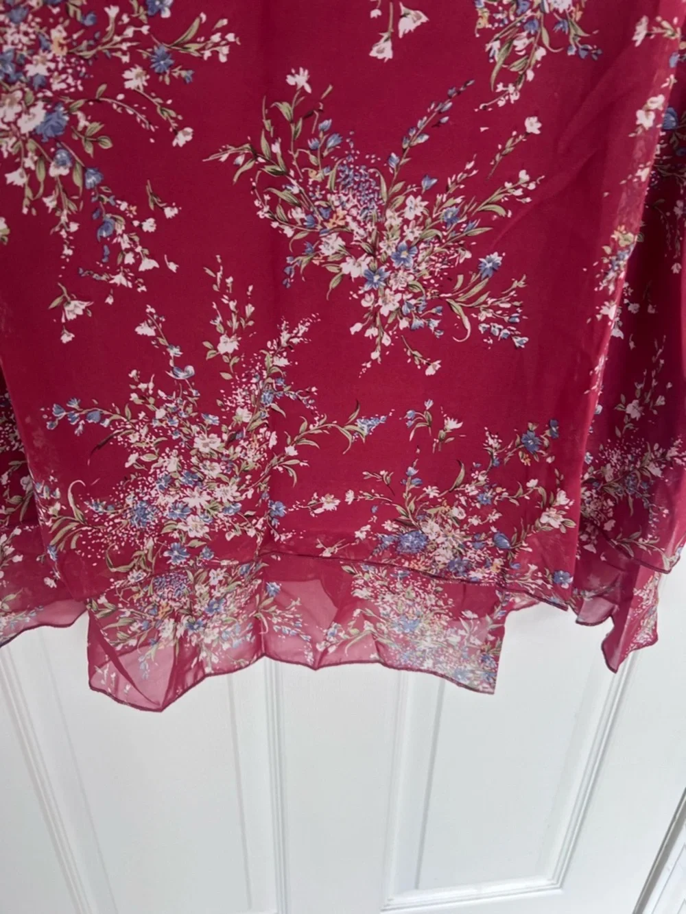 2 BloomChic Rust Floral V-Neck Layered Blouse NWT sz 14-16 - Picture 6 of 9